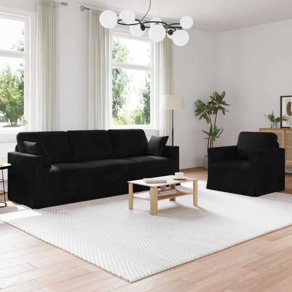 vidaXL Sofás-Juego de Sofá 2 pcs 228 x 78 x 80 cm Terciopelo