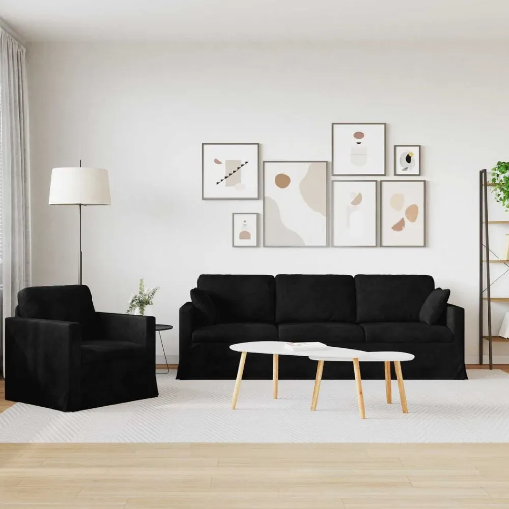 vidaXL Sofás-Juego de Sofá 2 pcs 228 x 78 x 80 cm Terciopelo