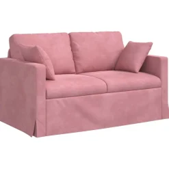 vidaXL Juego de Sofá 2 pcs 138 x 78 x 80 cm Terciopelo Rosa Sale