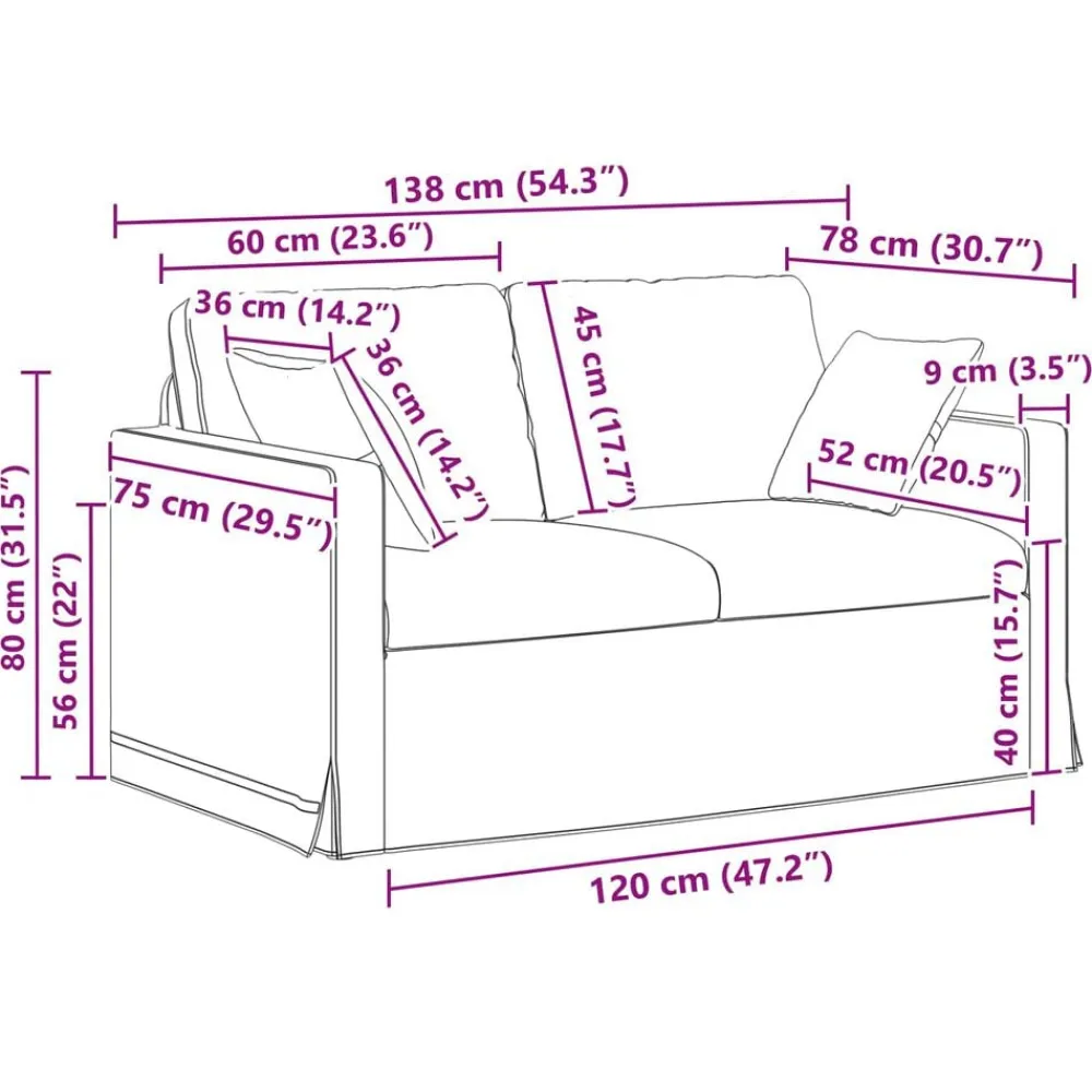 vidaXL Juego de Sofá 2 pcs 138 x 78 x 80 cm Terciopelo Rosa Sale