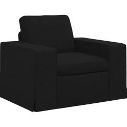 vidaXL Juego de Sofá 2 pcs 182 x 80 x 82 cm tela Negro Discount