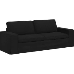 vidaXL Juego de Sofá 2 pcs 182 x 80 x 82 cm tela Negro Discount