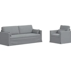 vidaXL Sofás-Juego de Sofá 2 pcs 198 x 78 x 80 cm tela