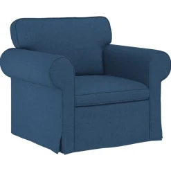 vidaXL Juego de Sofá 2 pcs 175 x 82 x 80 cm tela Azul Sale