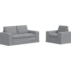 vidaXL Sofás-Juego de Sofá 2 pcs 182 x 80 x 82 cm tela