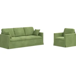 vidaXL Sofás-Juego de Sofá 2 pcs 198 x 78 x 80 cm Terciopelo