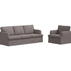 vidaXL Sofás-Juego de Sofá 2 pcs 144 x 80 x 85 cm tela