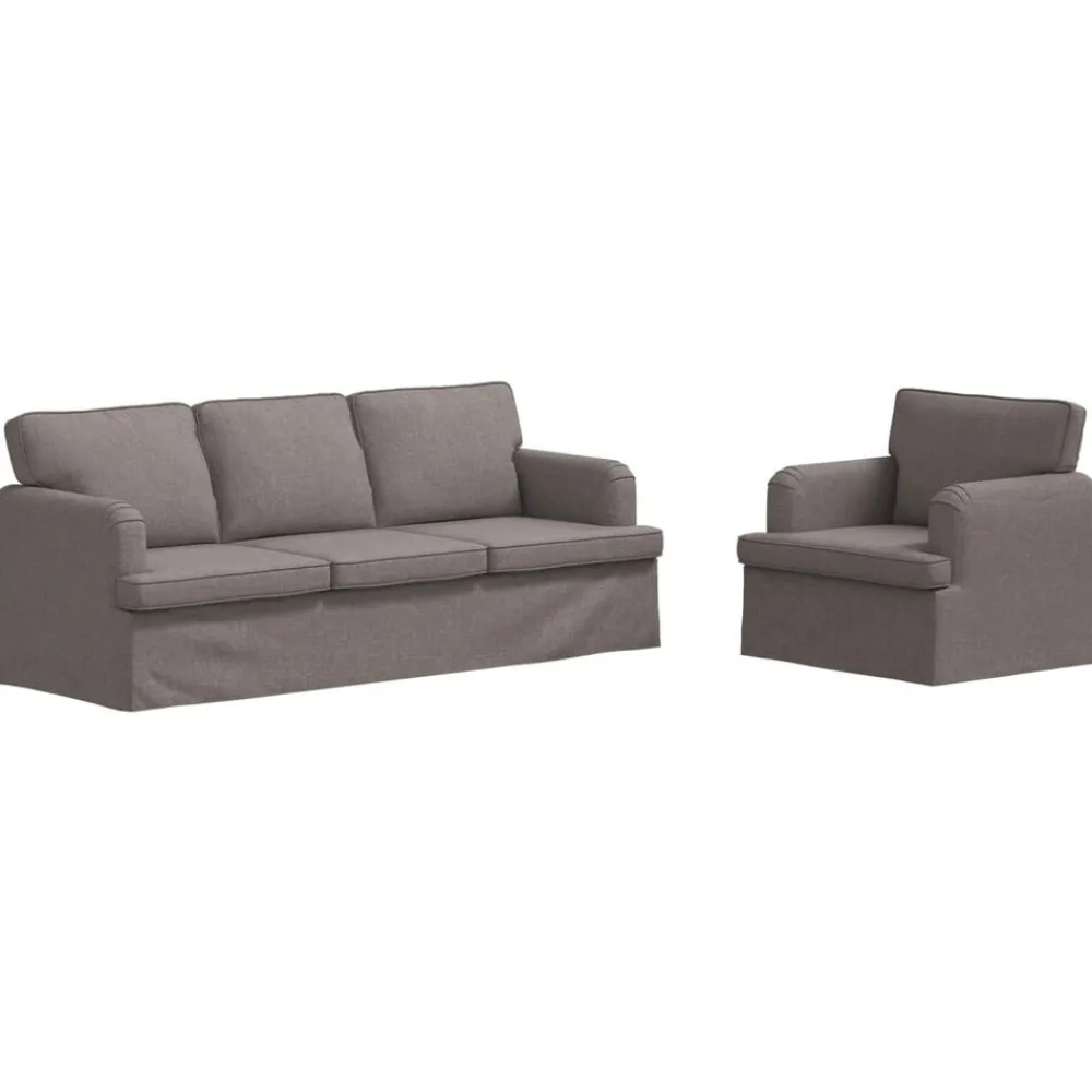 vidaXL Sofás-Juego de Sofá 2 pcs 144 x 80 x 85 cm tela