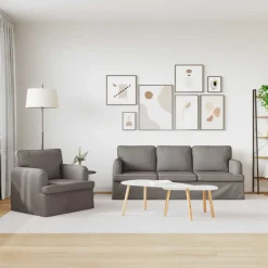 vidaXL Sofás-Juego de Sofá 2 pcs 144 x 80 x 85 cm tela