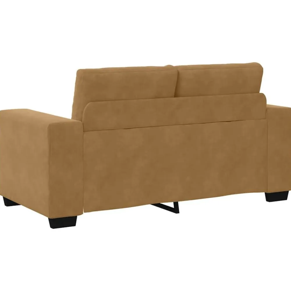 vidaXL Juego de Sofá 3 pcs Marrón 221 x 80 x 80 cm Terciopelo Marrón Online
