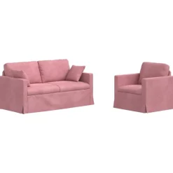 vidaXL Sofás-Juego de Sofá 2 pcs 158 x 78 x 80 cm Terciopelo