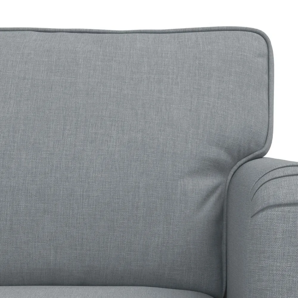 vidaXL Juego de Sofá 2 pcs 144 x 80 x 85 cm tela Gris claro New