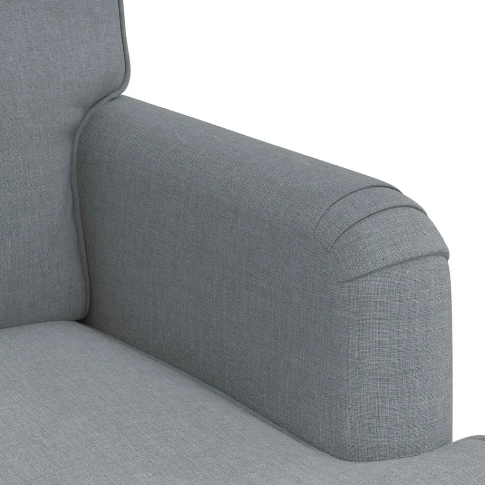 vidaXL Juego de Sofá 2 pcs 144 x 80 x 85 cm tela Gris claro New