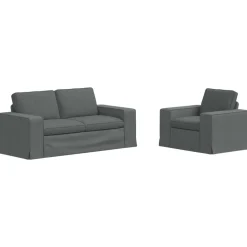 vidaXL Sofás-Juego de Sofá 2 pcs 182 x 80 x 82 cm tela