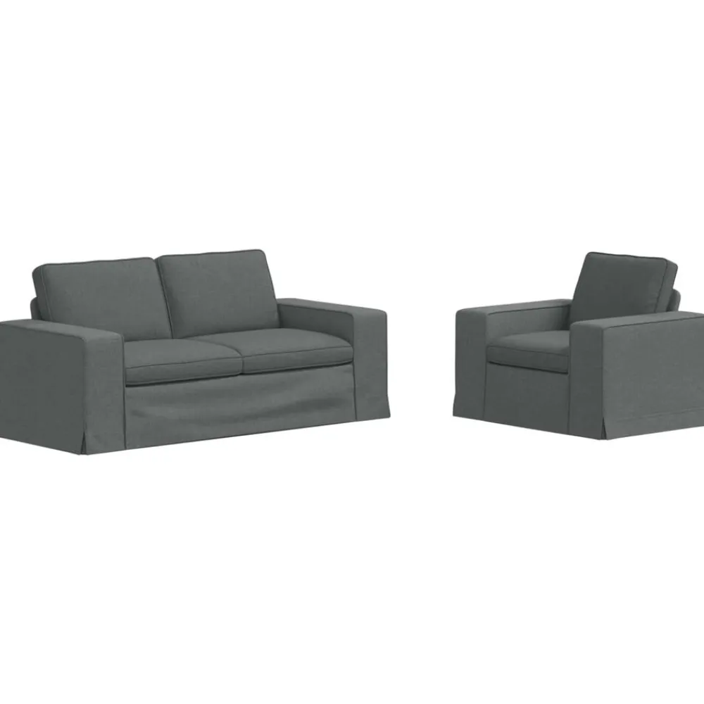 vidaXL Sofás-Juego de Sofá 2 pcs 182 x 80 x 82 cm tela