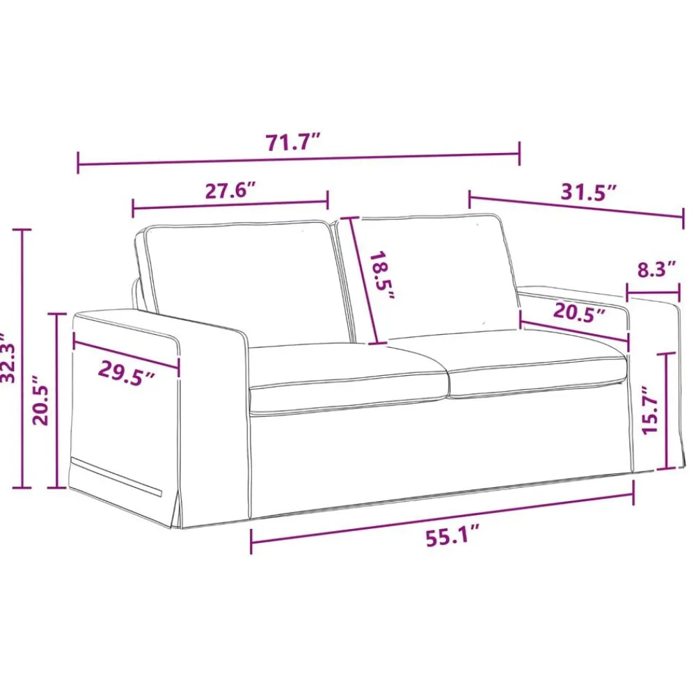 vidaXL Sofás-Juego de Sofá 2 pcs 182 x 80 x 82 cm tela