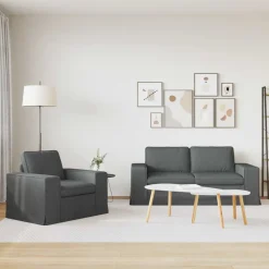 vidaXL Sofás-Juego de Sofá 2 pcs 182 x 80 x 82 cm tela