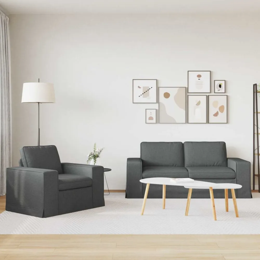 vidaXL Sofás-Juego de Sofá 2 pcs 182 x 80 x 82 cm tela