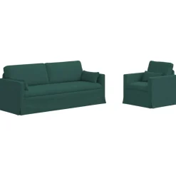 vidaXL Sofás-Juego de Sofá 2 pcs 198 x 78 x 80 cm tela