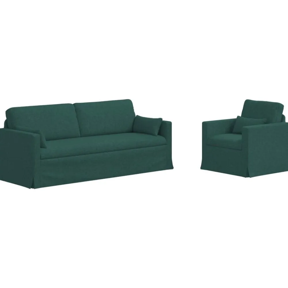 vidaXL Sofás-Juego de Sofá 2 pcs 198 x 78 x 80 cm tela