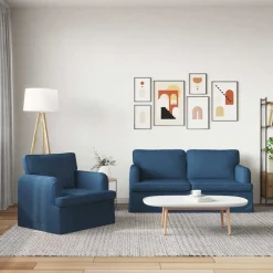 vidaXL Sofás-Juego de Sofá 2 pcs 162 x 80 x 85 cm tela