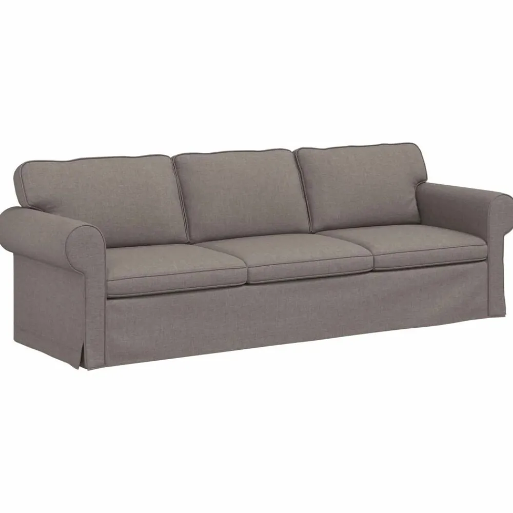 vidaXL Juego de Sofá 2 pcs 245 x 82 x 80 cm tela Taupé Discount