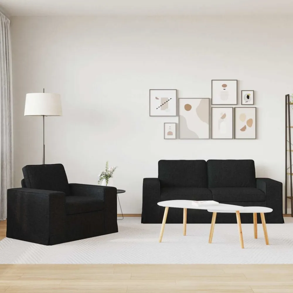 vidaXL Sofás-Juego de Sofá 2 pcs 182 x 80 x 82 cm tela