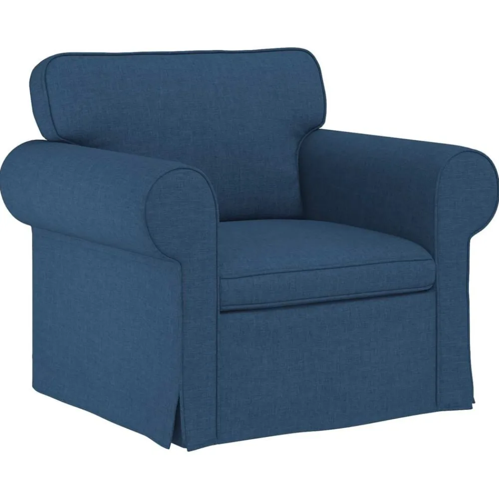 vidaXL Juego de Sofá 2 pcs 245 x 82 x 80 cm tela Azul Discount