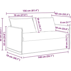 vidaXL Juego de Sofá 2 pcs 156 x 82 x 85 cm Tela Gris oscuro Sale