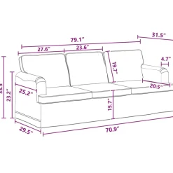 vidaXL Sofás-Juego de Sofá 2 pcs 144 x 80 x 85 cm tela