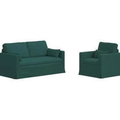 vidaXL Sofás-Juego de Sofá 2 pcs 158 x 78 x 80 cm tela