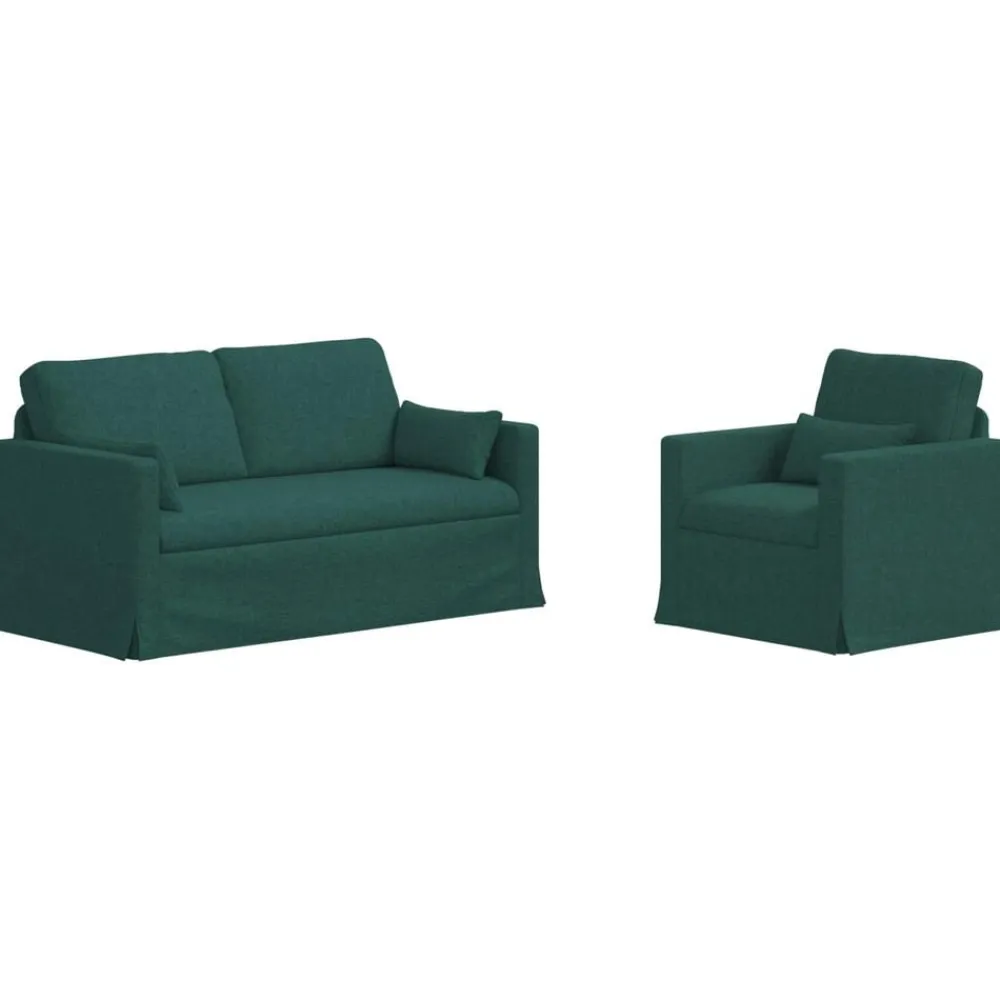 vidaXL Sofás-Juego de Sofá 2 pcs 158 x 78 x 80 cm tela