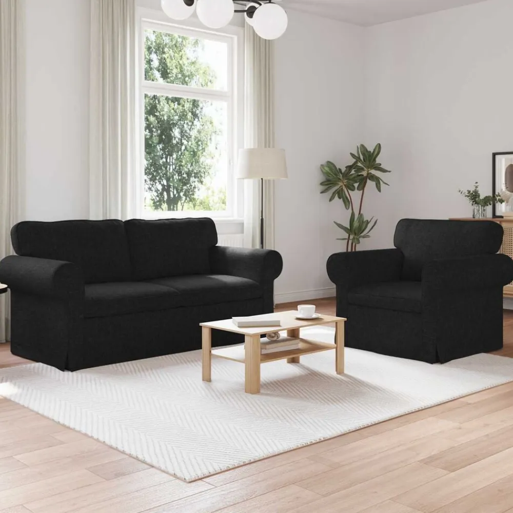 vidaXL Sofás-Juego de Sofá 2 pcs 175 x 82 x 80 cm tela