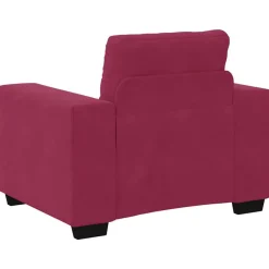 vidaXL Sofás-Juego de Sofá 3 pcs Rojo Viento 221 x 80 x 80 cm Terciopelo