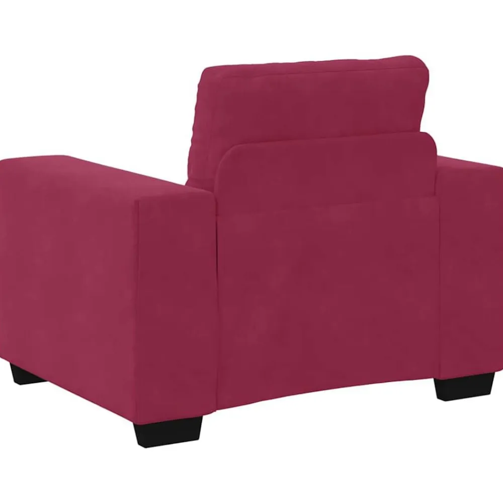 vidaXL Sofás-Juego de Sofá 3 pcs Rojo Viento 221 x 80 x 80 cm Terciopelo