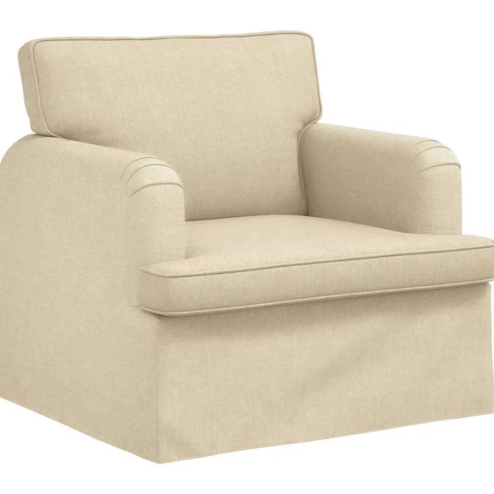 vidaXL Juego de Sofá 2 pcs 144 x 80 x 85 cm tela Crema Clearance