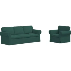 vidaXL Sofás-Juego de Sofá 2 pcs 215 x 82 x 80 cm tela