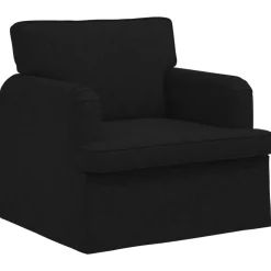 vidaXL Juego de Sofá 2 pcs 144 x 80 x 85 cm tela Negro Outlet