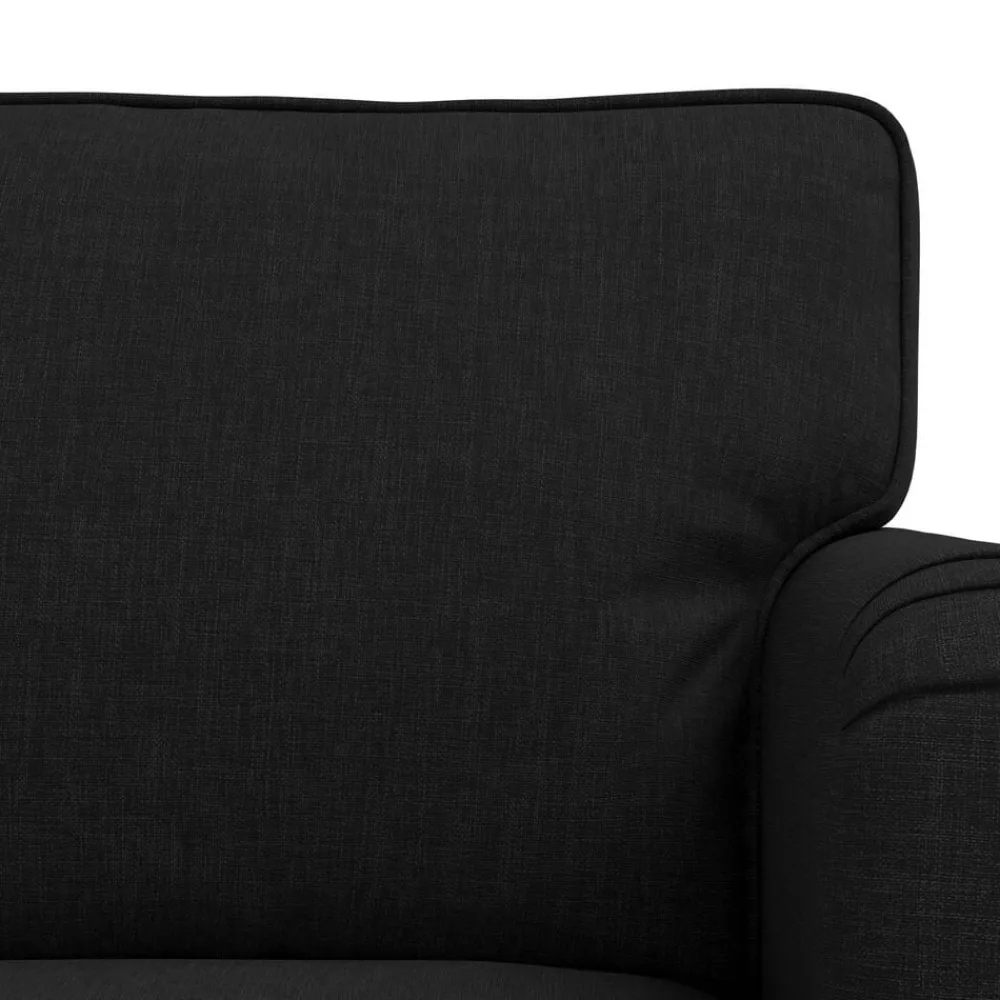 vidaXL Juego de Sofá 2 pcs 144 x 80 x 85 cm tela Negro Outlet