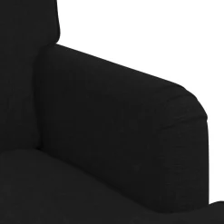 vidaXL Juego de Sofá 2 pcs 144 x 80 x 85 cm tela Negro Outlet