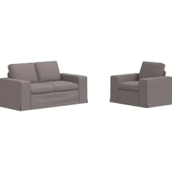 vidaXL Sofás-Juego de Sofá 2 pcs 182 x 80 x 82 cm tela
