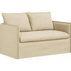 vidaXL Juego de Sofá 2 pcs 136 x 82 x 85 cm Tela Crema Outlet