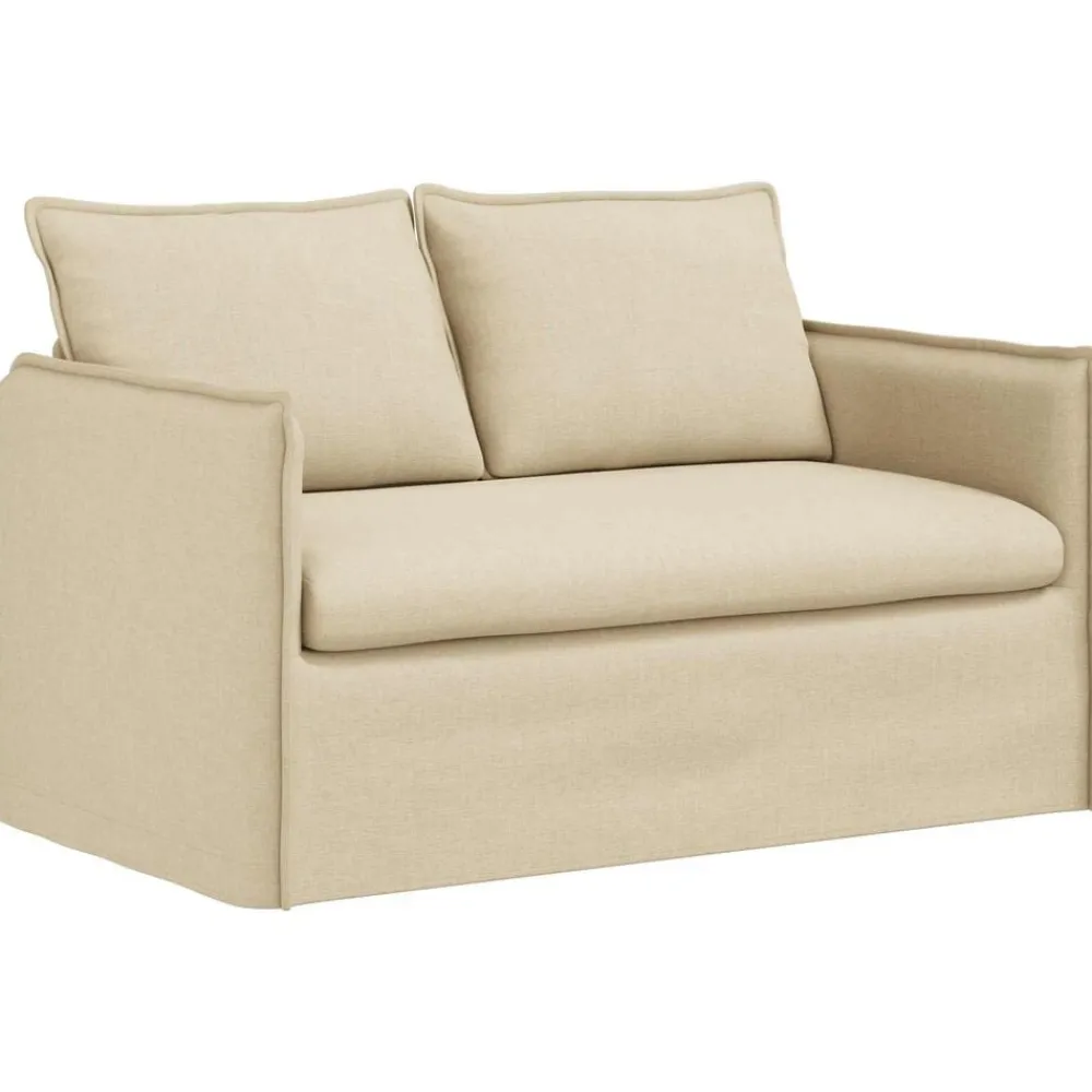 vidaXL Juego de Sofá 2 pcs 136 x 82 x 85 cm Tela Crema Outlet