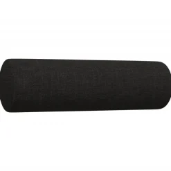 vidaXL Juego de sofá 4 piezas con reposapiés y cojines tela Negro Best