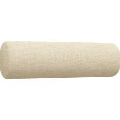 vidaXL Juego de sofá 4 piezas con reposapiés y cojines tela Crema Best