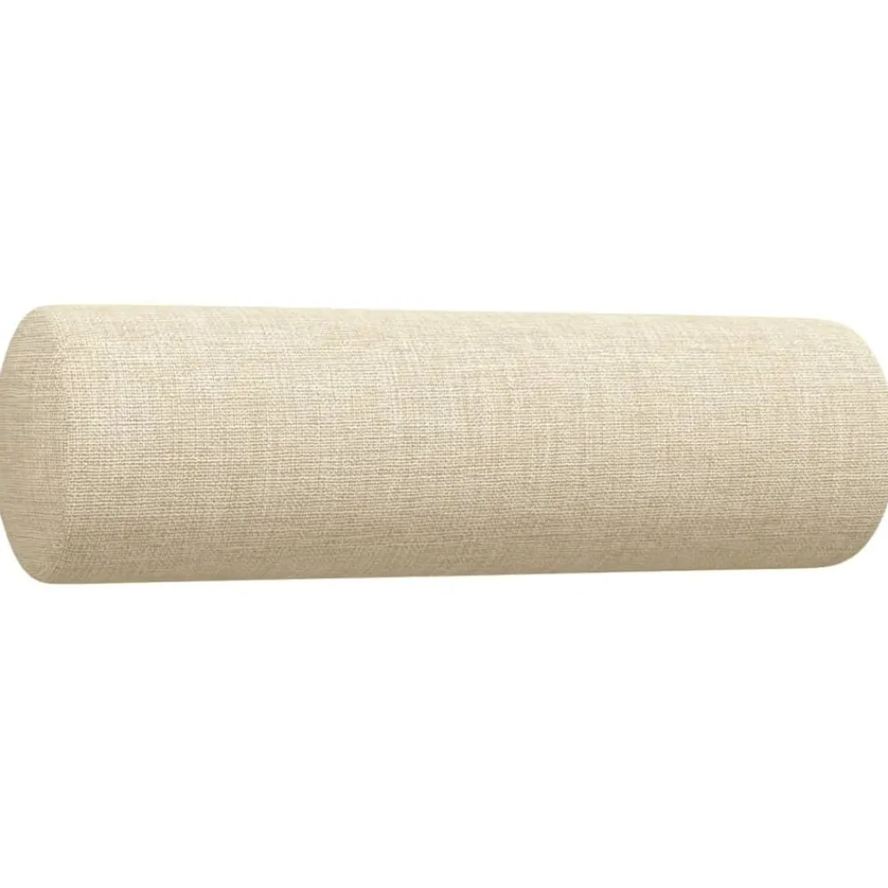 vidaXL Juego de sofá 4 piezas con reposapiés y cojines tela Crema Best