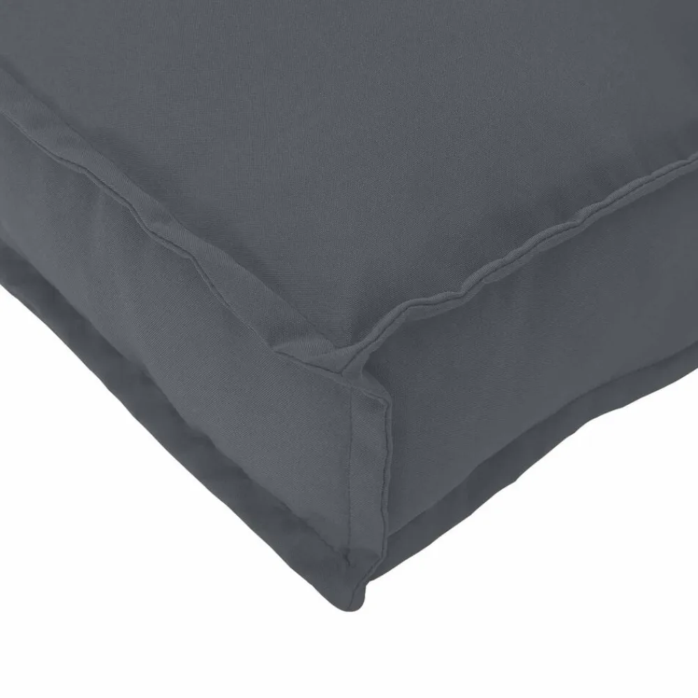 vidaXL Juego de Sofá con cojín 3 pcs Antracita Madera de Acacia Sólida Discount