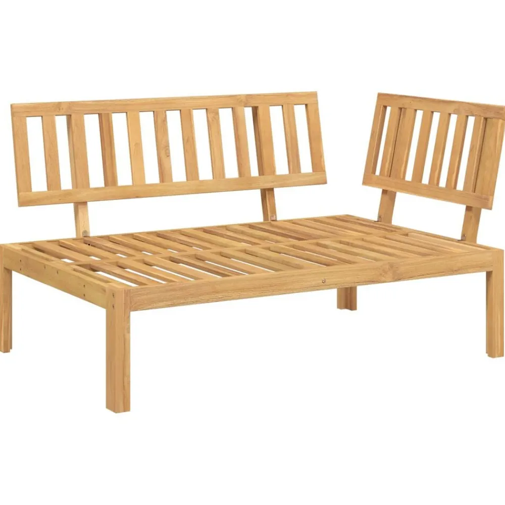 vidaXL Juego de Sofá con cojín 3 pcs Antracita Madera de Acacia Sólida Discount