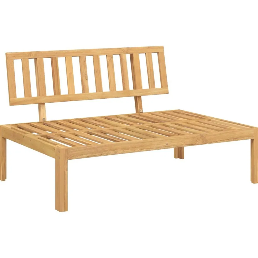 vidaXL Conjuntos De Muebles-Juego de Sofá con cojín 5 pcs Antracita Madera de Acacia Sólida
