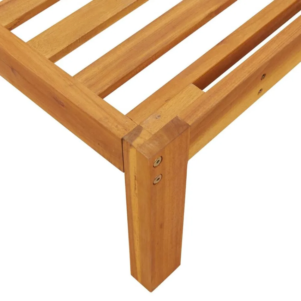 vidaXL Conjuntos De Muebles-Juego de Sofá Hoja 2 pcs Patrón de hoja Madera de Acacia Sólida